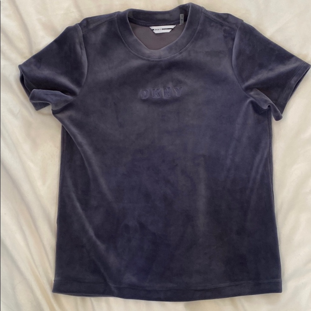 DKNY Sport Velour Short Sleeve Top